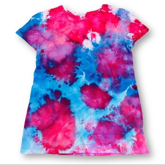 Tie dye galaxy underwater tshirt medium pink blue - Picture 1 of 5